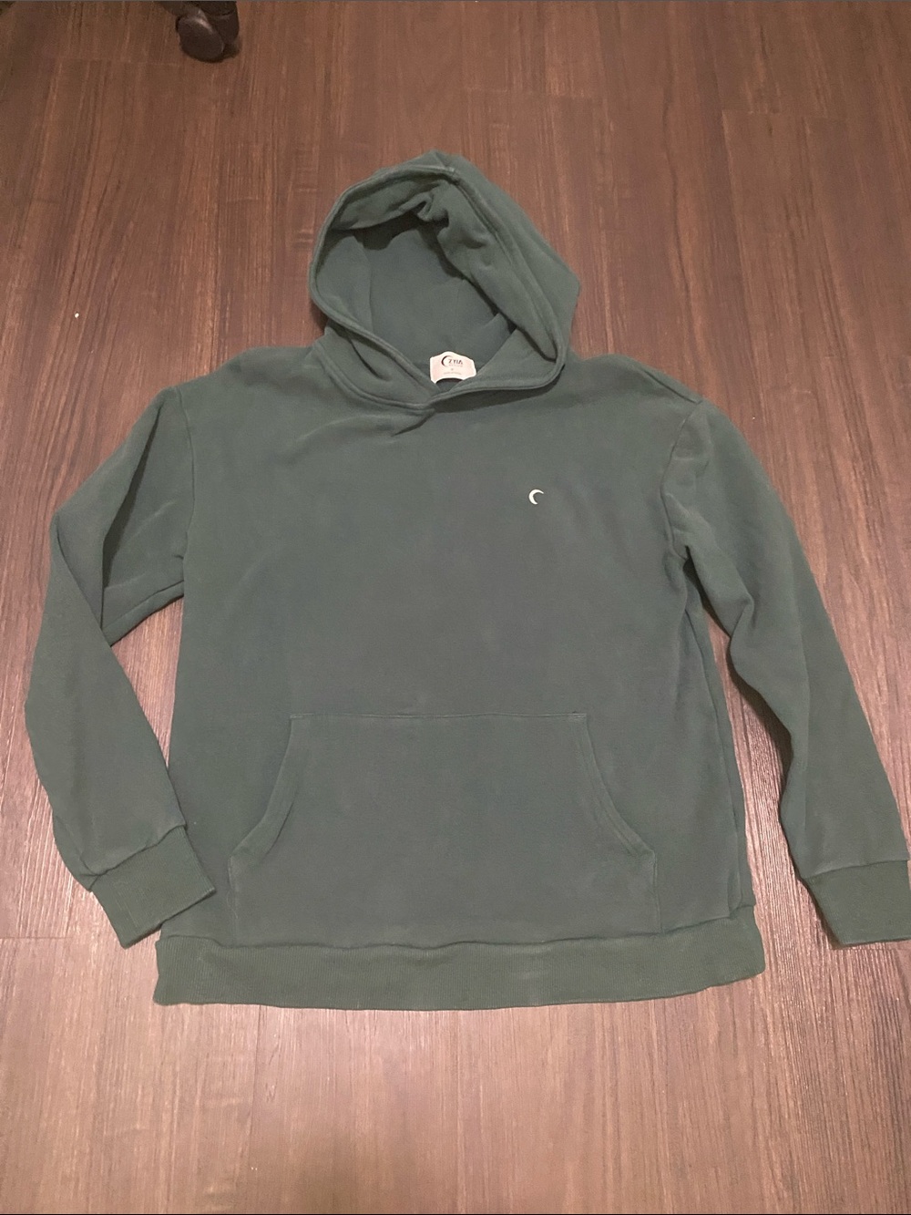 ZYIA Green Hooded Sweatshirt with Subtle Logo